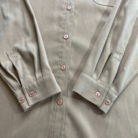 Allison Daley Button Up Shirt Womens 18 Camel Brown, Soft Comfortable Knit - Picture 11 of 14